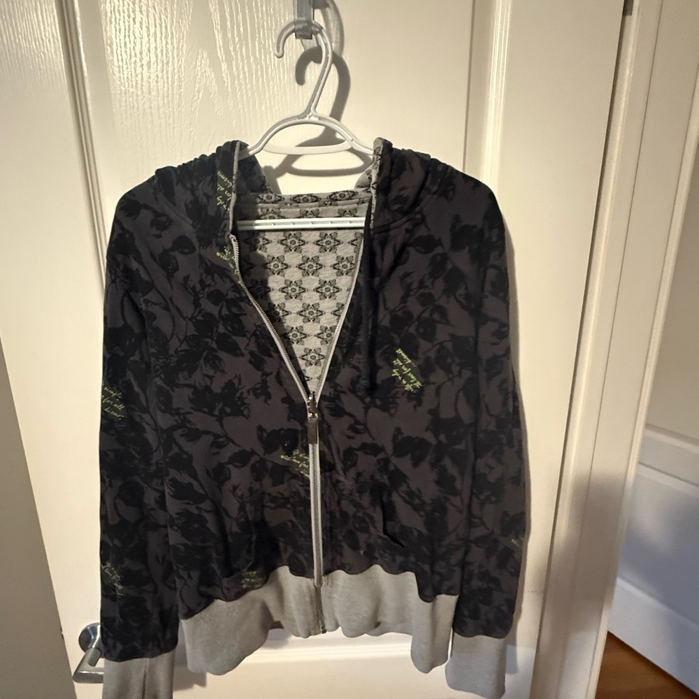 Reversible Black and Gray Women's Hoodie